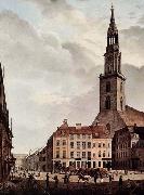 Johann Heinrich Hintze Berlin, Neuer Markt mit Marienkirche oil painting artist